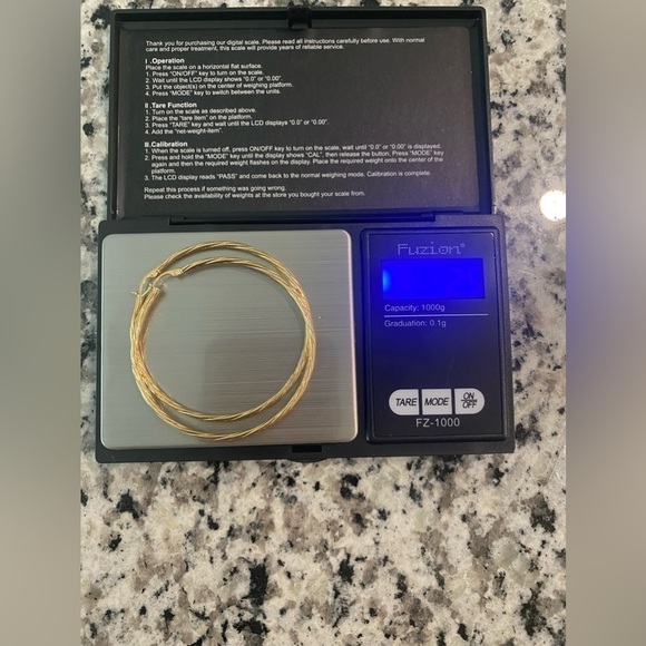 New 18k Yellow Gold Twisted Hoops 2" - Picture 8 of 11